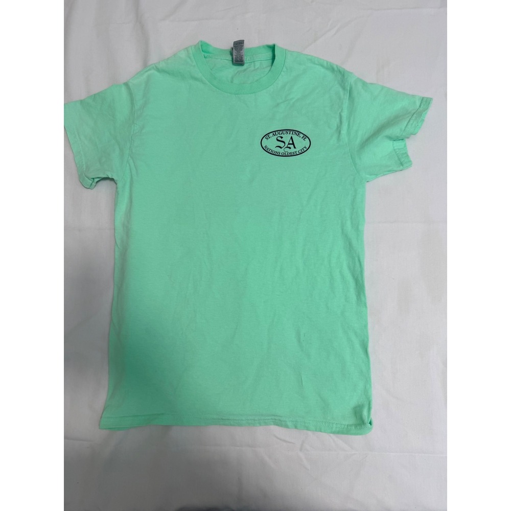 Gildan St. Augustine Florida Visitor Center Graphic T-Shirt Mint Green Small